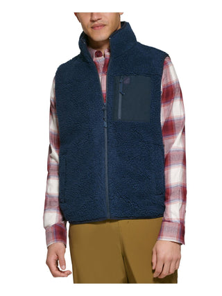 Bass Outdoor Men's Faux Fur Warm Outerwear Vest Blue Size XX-Large