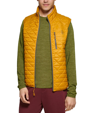 Bass Outdoor Men's Delta Diamond Quilted Packable Puffer Vest Yellow Size XX-Large
