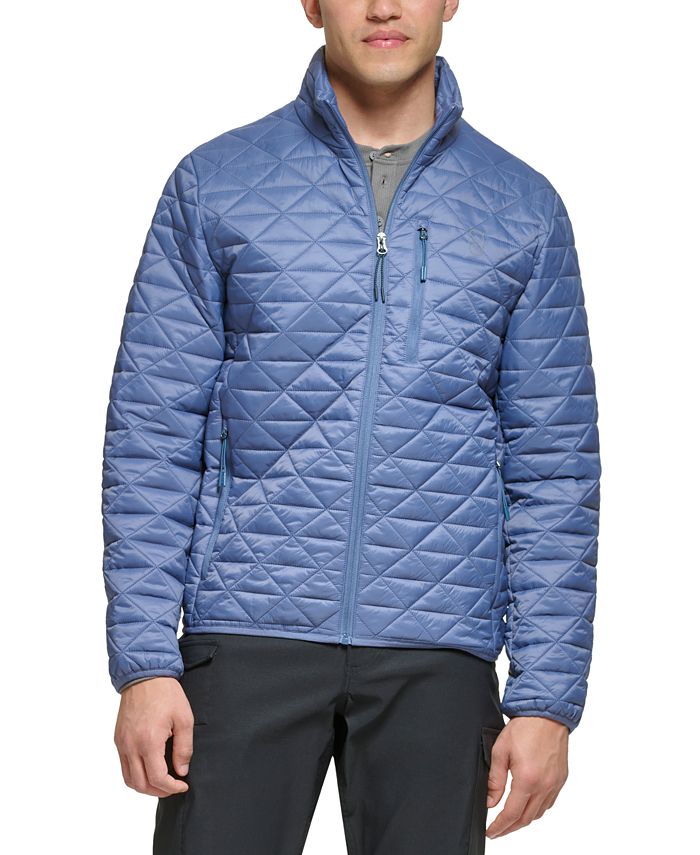 Bass Outdoor Men's Delta Diamond Quilted Packable Puffer Jacket Blue Size Medium
