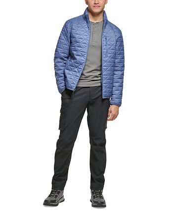 Bass Outdoor Men's Delta Diamond Quilted Packable Puffer Jacket Blue Size Medium
