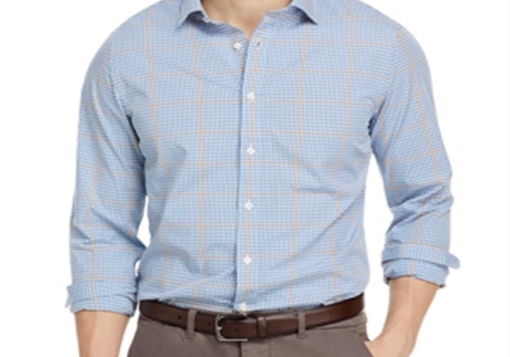The Men's Store at Bloomingdale's Casual Stretch Slim Fit Shirt Navy