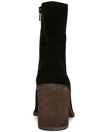 Lucky Brand Women's Pinlope Block Heel Booties Black Size 7.5 M