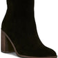 Lucky Brand Women's Pinlope Block Heel Booties Black Size 7.5 M