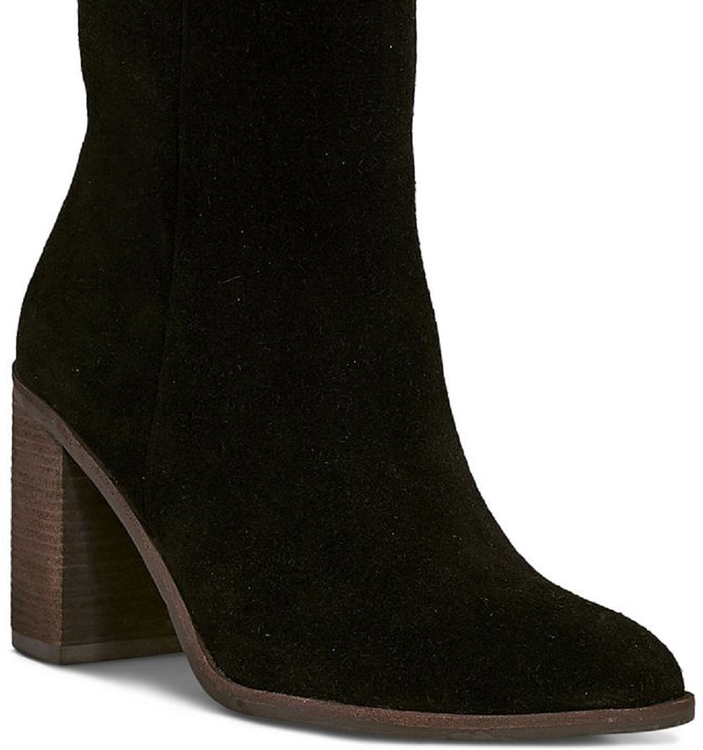 Lucky Brand Women's Pinlope Block Heel Booties Black Size 7.5 M