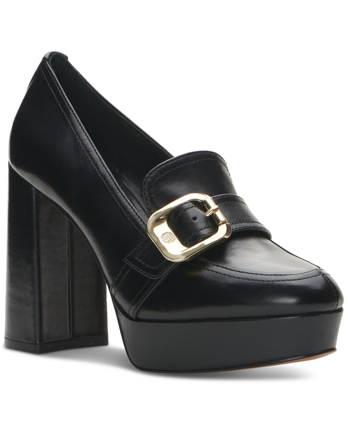 Vince Camuto Women's Grinilia Platform Loafer Pump Black Size 6.5 M