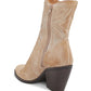 Lucky Brand Women's Lakelon Studded Western Boot Brown Size 8.5 M