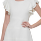 Tommy Hilfiger Women's Ruffled Flutter Sleeve Dress White Size 10