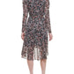 Tommy Hilfiger Women's Chiffon Metallic Midi Dress Black Size 14