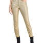 Tommy Hilfiger Women's Tribeca Skinny Leg Ankle Metallic Jeans Yellow