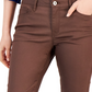 Tommy Hilfiger Women's Zippered Pocketed Skinny Jeans Brown Size 16