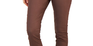 Tommy Hilfiger Women's Zippered Pocketed Skinny Jeans Brown Size 16