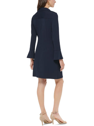 Tommy Hilfiger Women's Ribbed Mini Wear to Work Dress Black Size 12 Petite