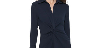 Tommy Hilfiger Women's Ribbed Mini Wear to Work Dress Black Size 12 Petite