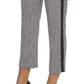 Tommy Hilfiger Women's Printed Side Striped Straight Leg Pants Black Size 12