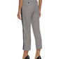 Tommy Hilfiger Women's Printed Side Striped Straight Leg Pants Black Size 0