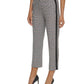 Tommy Hilfiger Women's Printed Side Striped Straight Leg Pants Black Size 0