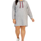 Tommy Hilfiger Women's Ottoman Hoodie Dress Gray Size 3X
