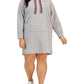 Tommy Hilfiger Women's Ottoman Hoodie Dress Gray Size 1X