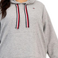 Tommy Hilfiger Women's Ottoman Hoodie Dress Gray Size 1X
