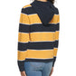 Tommy Hilfiger Women's Rugby Stripe Long Sleeve Hoodie Blue Size Medium