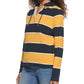 Tommy Hilfiger Women's Rugby Stripe Long Sleeve Hoodie Blue Size Medium