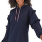 Tommy Hilfiger Women's Ruffle Sleeve Sweatshirt Dress Blue Size Small