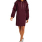 Tommy Hilfiger Women's Ruffle Sleeve Sweatshirt Dress Red Size Large