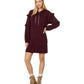 Tommy Hilfiger Women's Ruffle Sleeve Sweatshirt Dress Red Size Medium