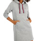 Tommy Hilfiger Women's Long Sleeve Hooded Sweatshirt Dress Gray Size X-Large