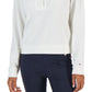 Tommy Hilfiger Women's 1/2 Zip Solid Cropped Sweatshirt White Size Medium