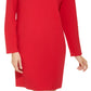 Tommy Hilfiger Women's Johnny Collar Rugby Dress Red Size Large