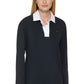 Tommy Hilfiger Women's Johnny Collar Rugby Dress Blue Size Small