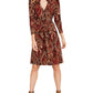 Tommy Hilfiger Women's Matte Jersey Paisley Shirtdress Black Size 12