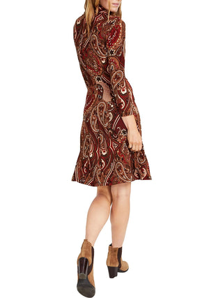 Tommy Hilfiger Women's Matte Jersey Paisley Shirtdress Black Size 12