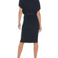 Tommy Hilfiger Women's Work Midi Sheath Dress Blue Size 16