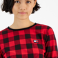 Tommy Jeans Women's Buffalo Plaid French Terry Sweatshirt Red Size X-Small