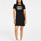 Tommy Jeans Women's Foil Logo Dress Black Size Large