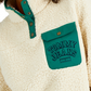 Tommy Jeans Women's Quarter Snap Sherpa Pullover White Size X-Large