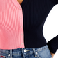 Tommy Jeans Women's V Neck Pullover Colorblock Sweater Black Size Small
