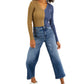 Tommy Jeans Women's V Neck Pullover Colorblock Sweater Blue Size Small