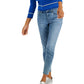 Tommy Hilfiger Women's Cotton Johnny Collar Cable Knit Sweater Blue Size X-Small