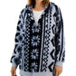 Tommy Hilfiger Women's Hooded Sherpa Jacket Blue Size Medium