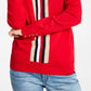 Tommy Hilfiger Women's Global Cable Stella Sweater Red Size X-Large