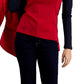 Tommy Hilfiger Women's Cotton Turtleneck Colorblocked Long Sleeve Top Blue