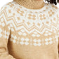 Tommy Hilfiger Women's Fair Isle Turtleneck Sweater Brown Size Large