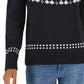 Tommy Hilfiger Women's Fair Isle Turtleneck Sweater Gray Size Large