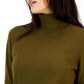 Tommy Hilfiger Women's Solid Buttoned Cuff Stella Sweater Green Size X-Small