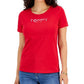 Tommy Hilfiger Women's Crew Neck Rhinestone Embellished T-Shirt Red Size X-Small