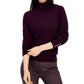 Tommy Hilfiger Women's Solid Buttoned Cuff Stella Sweater Purple Size Large