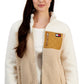 Tommy Hilfiger Women's Colorblocked Zip Up Jacket Brown Size X-Large